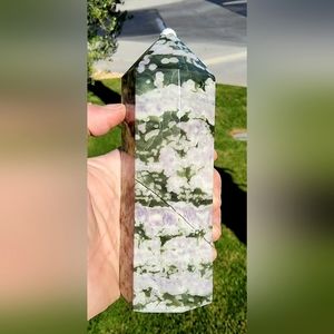 Powerful & Rare, Natural Lilac Jade Large Tower